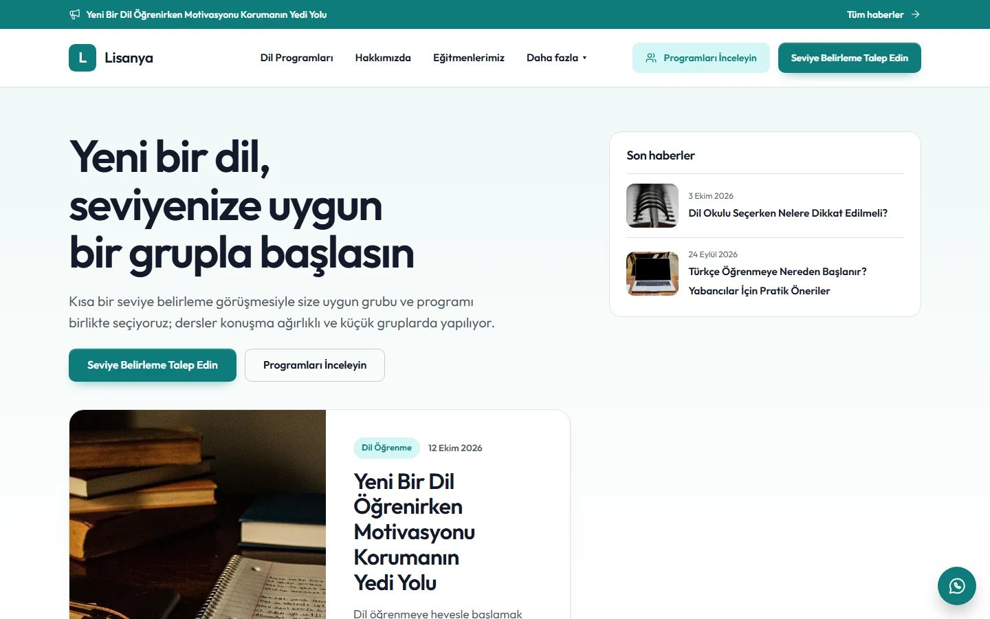 Dil Okulu — Topluluk teması