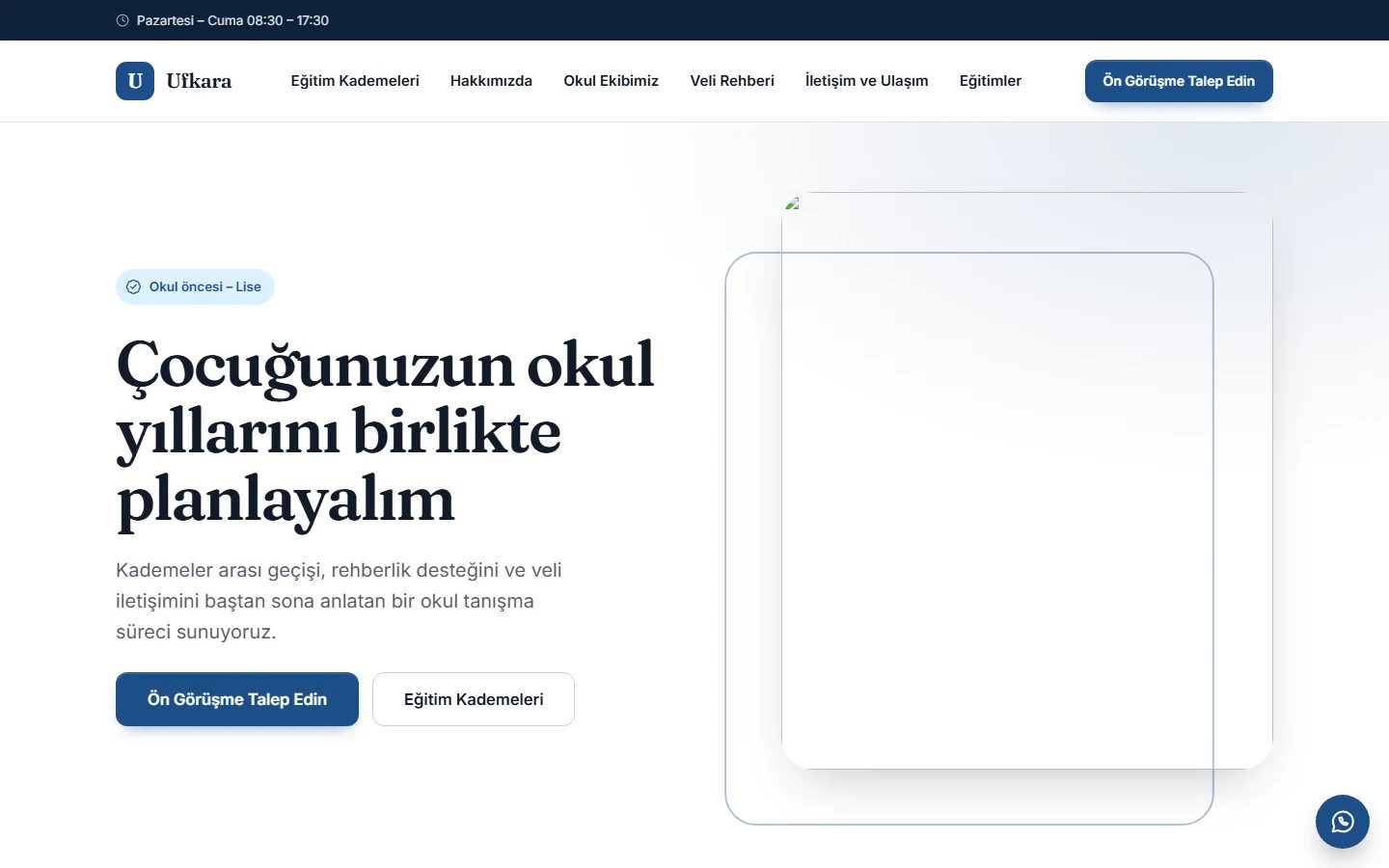 Özel Okul — Kurumsal teması