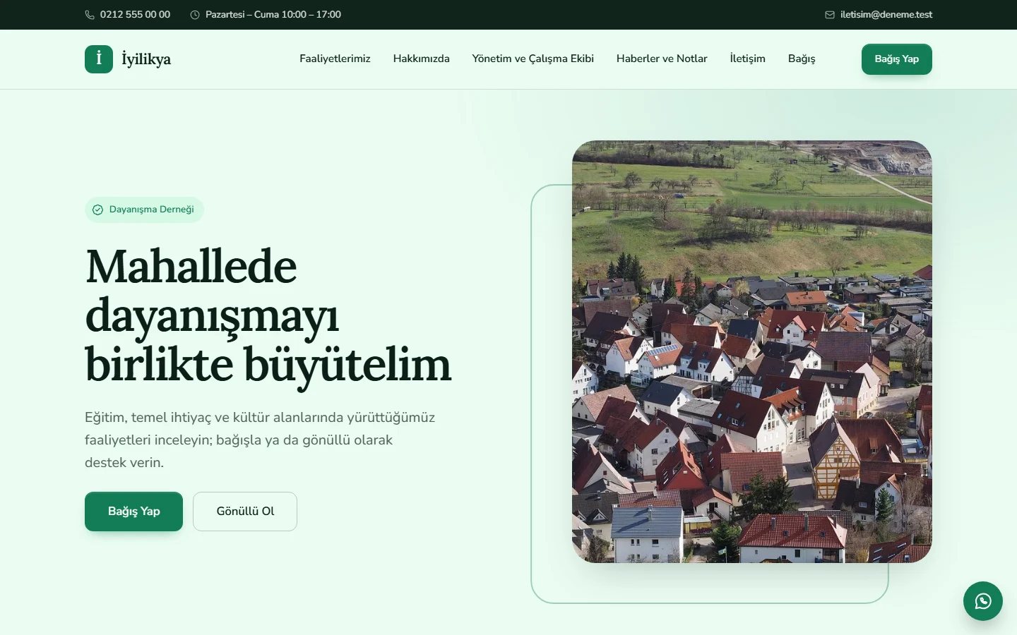 Dernek / Vakıf — Kurumsal teması