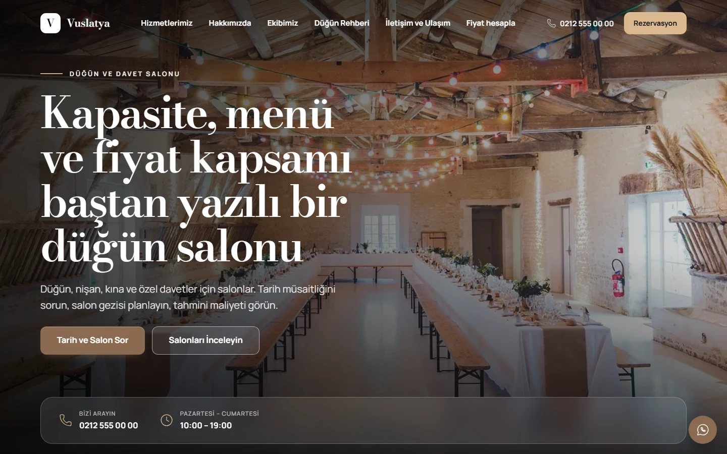 Düğün Salonu — Vitrin teması