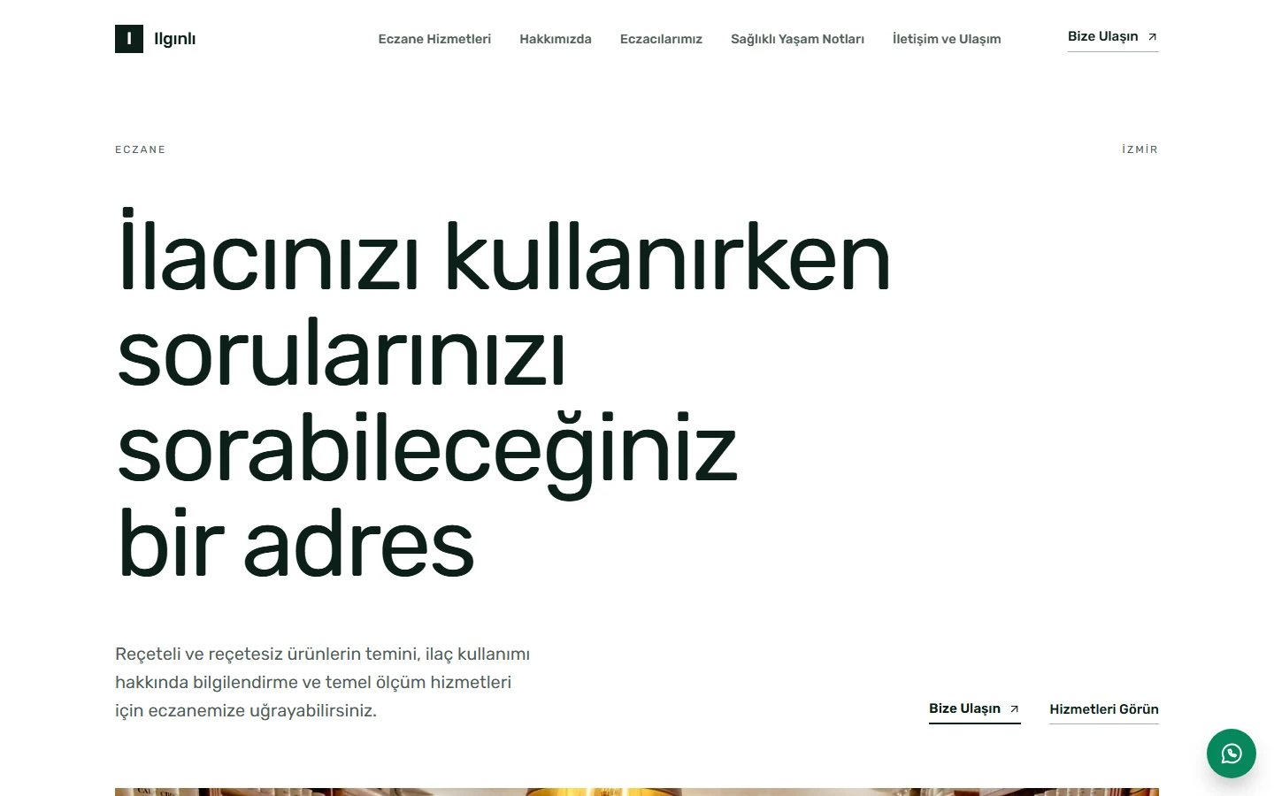 Eczane — Yalın teması