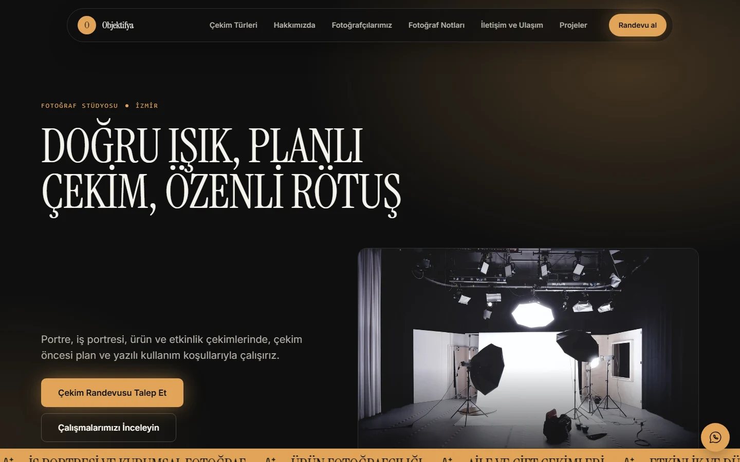 Fotoğraf Stüdyosu — Gece teması