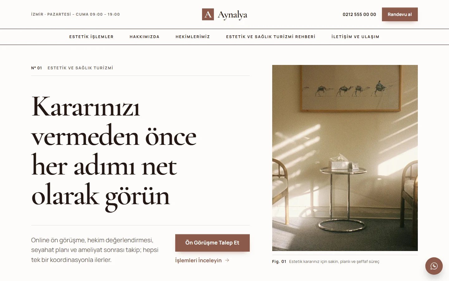 Estetik / Sağlık Turizmi — Editoryal teması