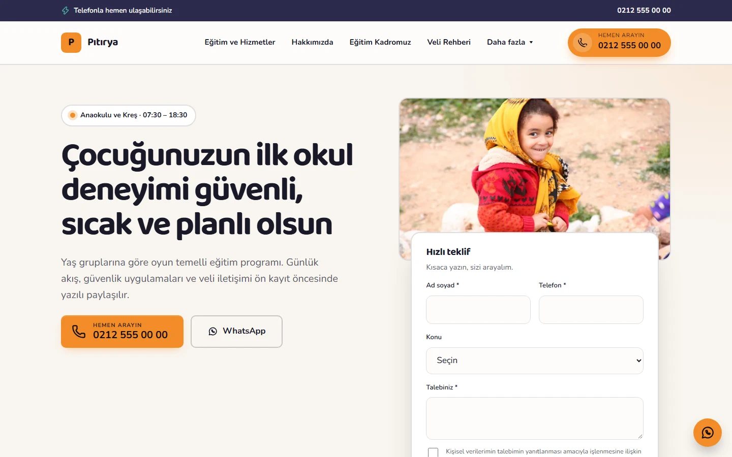 Anaokulu / Kreş — Pratik teması