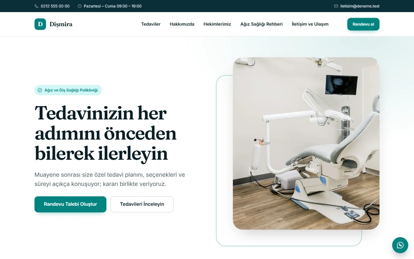 Diş Kliniği — Kurumsal teması
