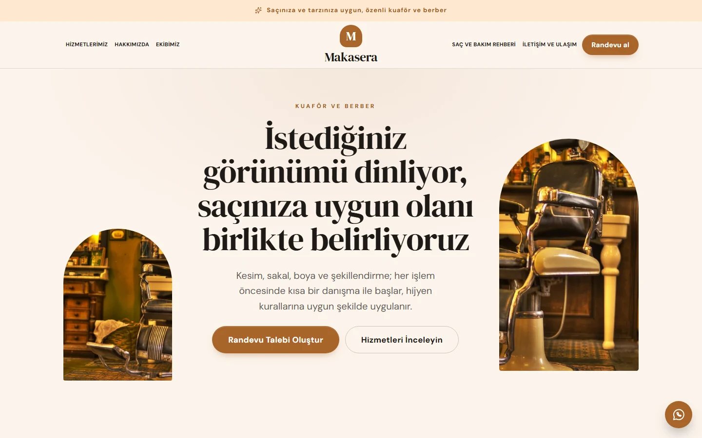 Kuaför / Berber — Butik teması
