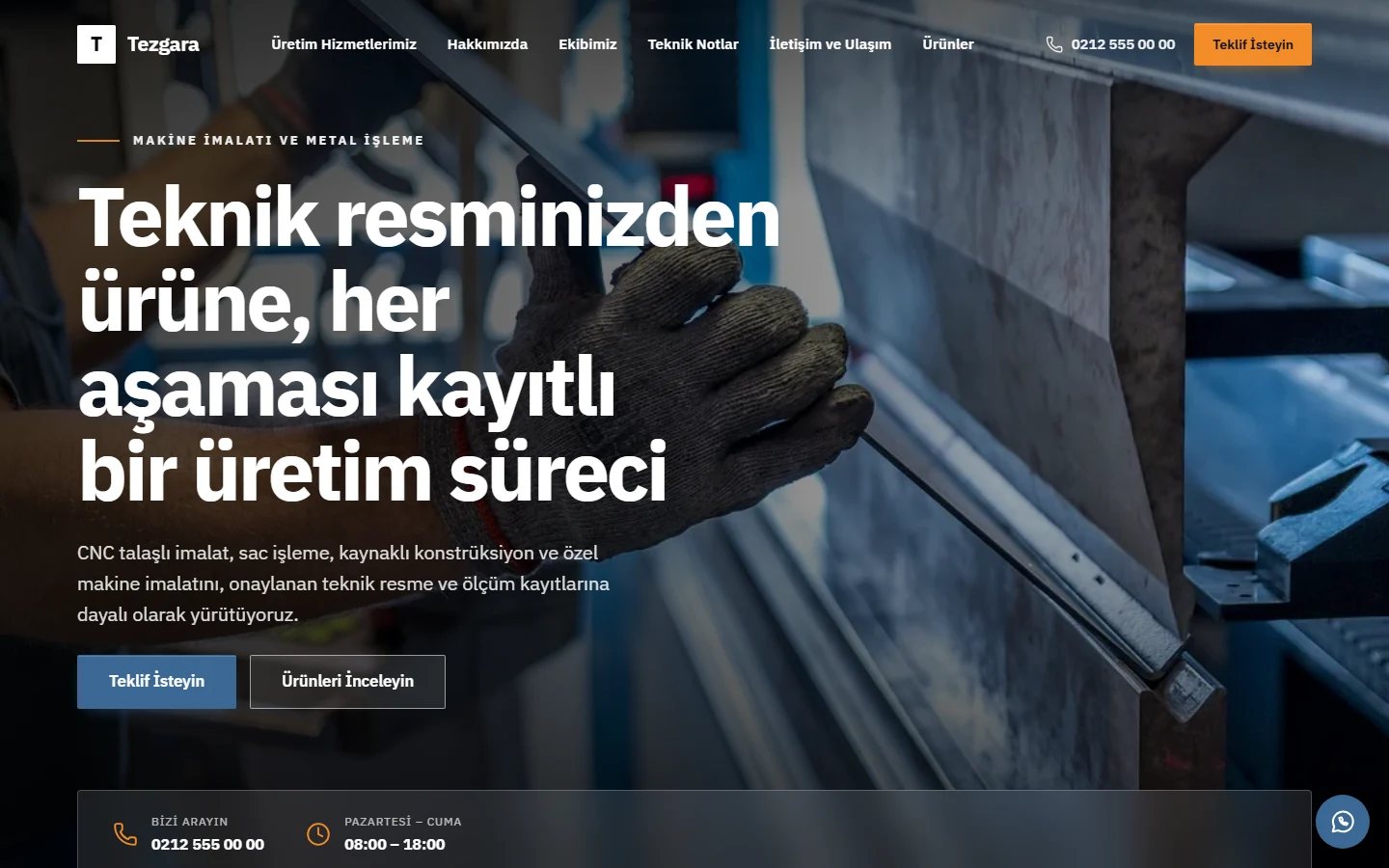 Fabrika / Üretim — Vitrin teması
